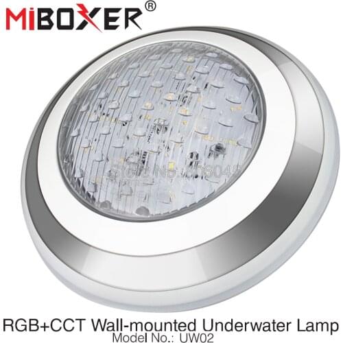 MiBoxer IP68 Underwater 27W RGB+CCT RGB+CCT Wall-mounted Underwater Smart Lamp UW02 433MHz Remote Control App Control