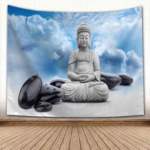 New Arrival Buddha Tapestry Colorful Psychedelic Decorative Carpet Wall Fabric For Living Room Bedroom Tapestries Accessories