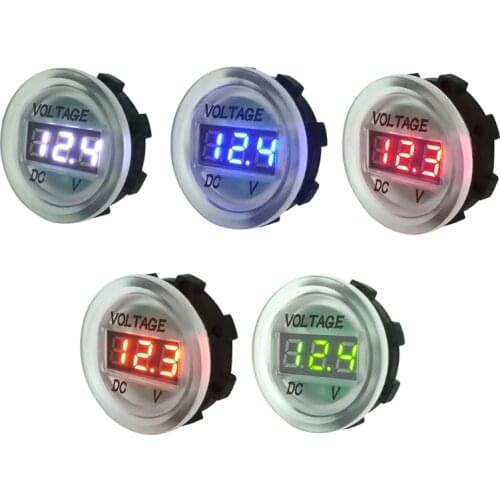 OOTDTY Car Motorcycle DC5V-48V LED Panel Digital Voltage Meter Display Voltmeter Type4