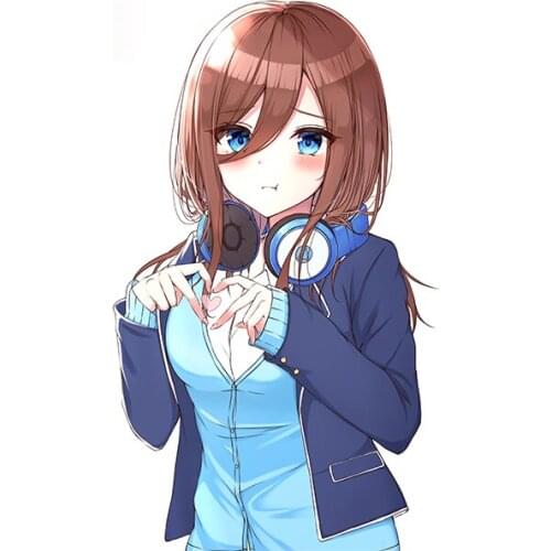 Personality Miku Nakano Funny Car Stickers Scratch-Proof Vinyl Decal Air Conditioner Waterproof RV Car Styling Apply To Car Door