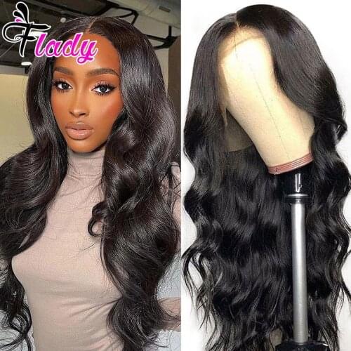 HD Transparent Lace Front Human Hair Wigs PrePlucked For Women Peruvian Body Wave13x4 Lace Frontal Wig With Baby Hair Remy Flady