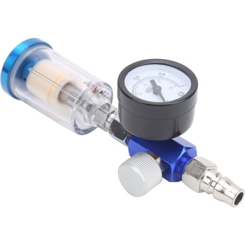 Spray Pneumatic Gun Air Regulator Gauge+ In‑line oil Water Trap Filter Separator For Compressor Spray Paint Gun