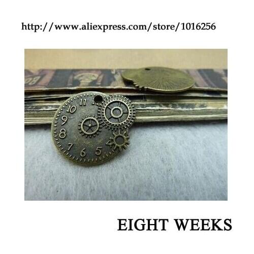 Zinc alloy pendant jewelry accessories diy handmade material charms alarm clock 20 * 22 mm
