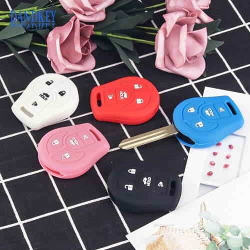 Dandkey Remote Silicone Car Key Cover Case For Nissan March Tiida Altima Armada Cube Juke Maxima Pathfinder Rogue Sentra Versa
