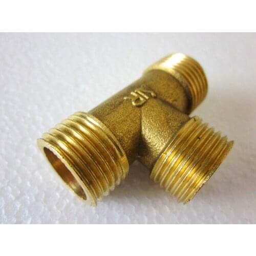 Pure Brass Three Way 20mm male thread hose joint Connector/pipe connector fittings/joint water connector/hose joint adapter