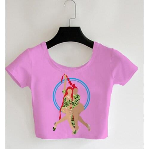 Nicki Mina j 3D Sublimation Print Custom Made your own designs Milk Silk Crop Tops