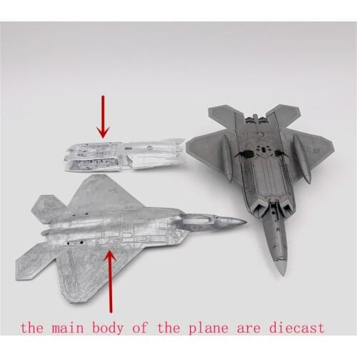 Wltk 1/100 Scale Military Model Toys For Lockheed F-22 F22 Raptor Fighter USA Army Air Force Diecast Metal Plane Model Toy