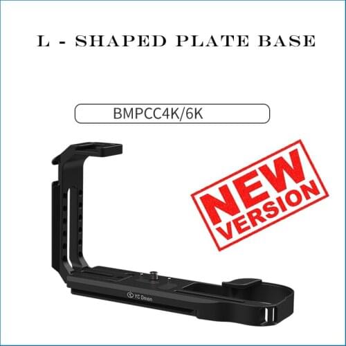 YC Onion L-Bracket Quick Release L Plate L Bracket Base Grip Tripod Holder Hand Grip for BMPCC4K/6K BMPCC4K with 1/4" - 3/8"