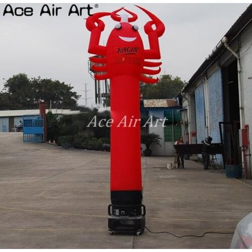 Wonderful 3m H customized Air dancer red animals seafood advertising inflatable lobster for Canada