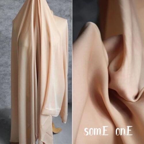 Silk Satin Fabric Light yellow DIY Cheongsam Silk Scarf Pajamas Shirt Gift Box Packing Dress Designer Fabric 50*145cm