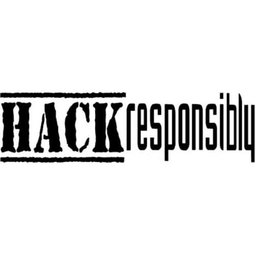 15.9*4.5CM HACK RESPONSIBLY Fashion Car Styling Body Decals Decorative Car Stickers Laptop Suitcase Helmet Skateboard Sticker