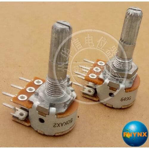 20PCS/LOT Original Japan ALPS Double Volume Potentiometer RK163 Type A50K A100K 25MM