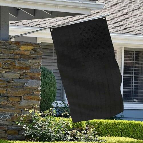 3x5FT All Black American Flag US Black Printing Flag Decor Blackout Indoor Outdoor Decoration High Quality Polyester