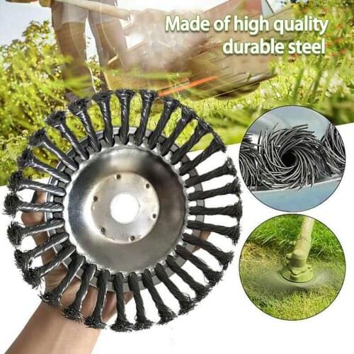 6/8 Inch Lawn Mower Steel Wire Grass Trimmer Head Rounded Edge Weed Trimmer Head Grass Brush Removal Grass Tray Plate Lawnmower