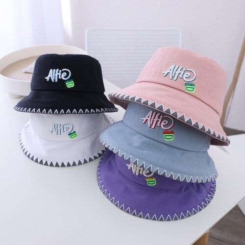2021 New Autumn Baby Hats Fashion Kid Boys Girls Bucket Hat Soft Cotton Children Baby Fisherman Cap