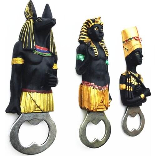 Egypt 3D Pharaoh Refrigerator Magnets Bottle Opener Fridge Magnetic Decoration Articles Handicraft