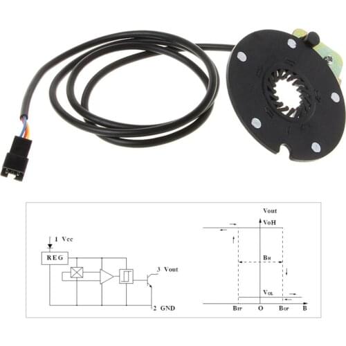 Pulse Vehicle Power Assist Sensor E-Bike Lithium Battery Electric Bicycle Booster Standard 5 Magnetic 90cm Line Length