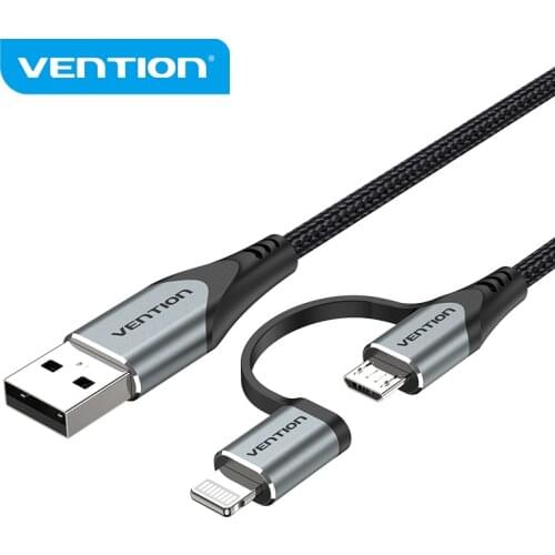 Vention MFi USB Cable for iPhone 12 Pro Max XR 11 8 Pro Fast Charger Lightning Cord for Xiaomi Micro USB Data Cable Type C Cable