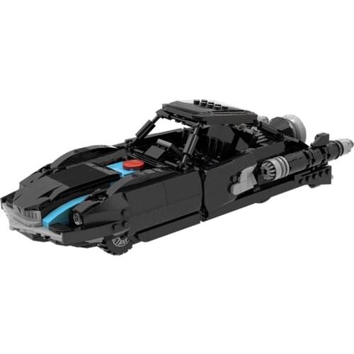 MOC Movie Series Jet Flying Racing Car Building Blocks Kit Assemble Black Vehicle Bricks Idea Model Toys For Children Xmas Gifts