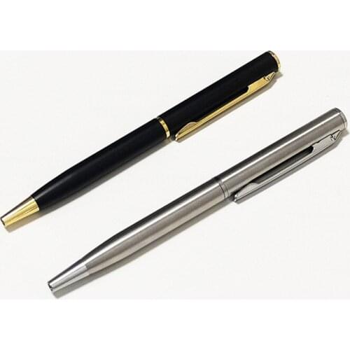 3/5 pieces 10cm stainless steel mini ball point pen metal pen pocket pen small rotary pen school office supplies wholesale