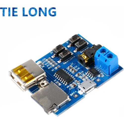 Micro USB MP3 Module TF Card U Disk MP3 Format Decoder Board Amplifier Decoding Audio Player Module 3.7-5.5V