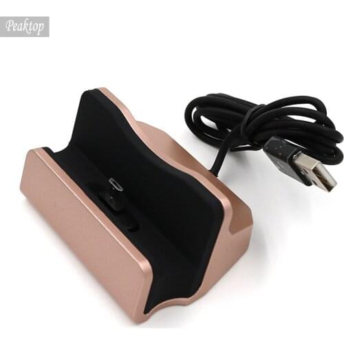 Peaktop Micro USB Desktop Charger Dock Station Data & Sync Docking Charging Adapter For Android Phone Samsung Xiaomi