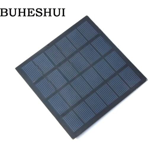 BUHESHUI 1.5W 6V Solar Cell Polycrystalline PET Solar Panel Module DIY Solar Charger For 3.6V Battery Education Kits 110*110MM