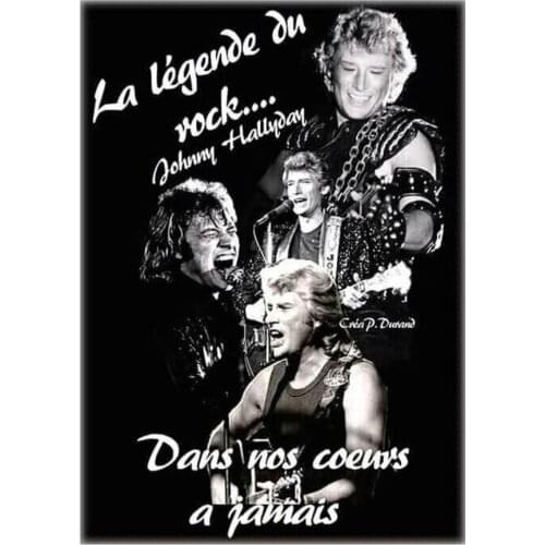 Full square round Diamond Painting Johnny Hallyday Cross Stitch Craft Diamond Painting Soul Singer handsome home decoration