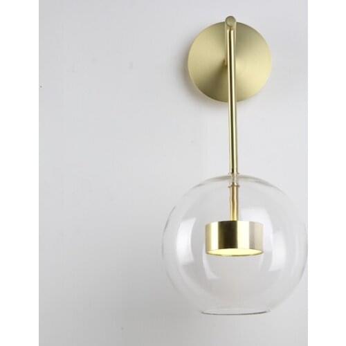 Clear Glass Nordic Modern Wall Lamps Energy Saving Crystal Hotel Wall Lamps Bathroom Light Luminaire Applique steam punk