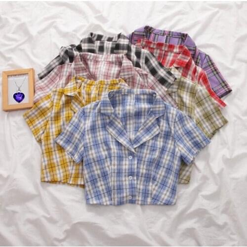 QEENRAAN Check Blouses
