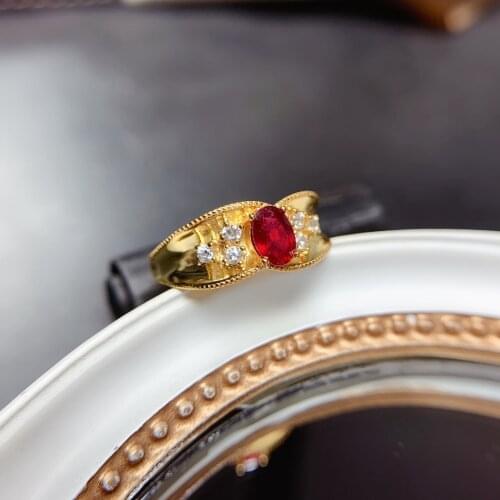 Shilovem Natural New Burning Pigeon Blood Ruby Gemstone Rings for Women Real 925 Sterling Silver new gift plant mj04068811agh