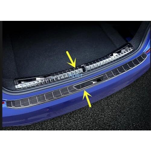 Specialized For Bmw 3 Series 2020 2021Car Trunk Protector Trunk Trim Interior Stainless steel Rear guard plate Auto Accessories