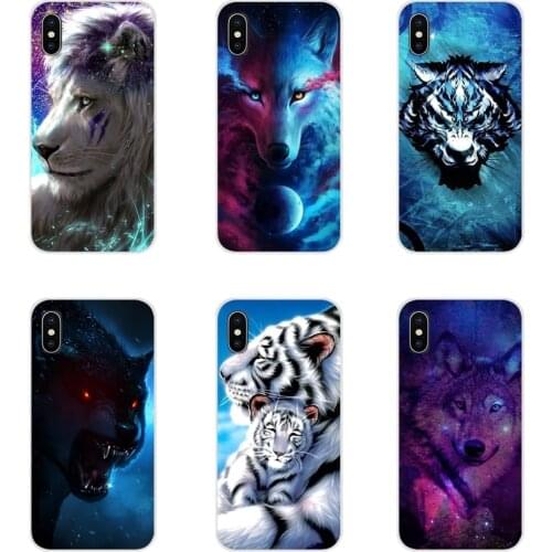 TPU Transparent Cover For Samsung Galaxy S3 S4 S5 Mini S6 S7 Edge S8 S9 S10 Lite Plus Note 4 5 8 9 tribal blue wolf tiger dragon