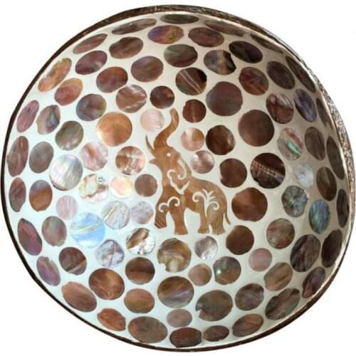 Entrance key storage tray shell coconut bowl imported home decoration furnishing ornaments exotic handmade gifts