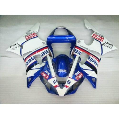 Hi-Grade Motorcycle Fairing kit for YAMAHA YZFR1 00 01 YZF R1 YZF1000 2000 2001 ABS White blue Fairings set+Gifts YB38