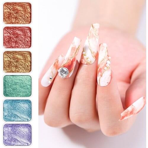 1PC Blooming Paints Watercolor Powder For Nails Abstract Nail Art Pigment Magic Pearl Chrome Polish Manicure Glitter