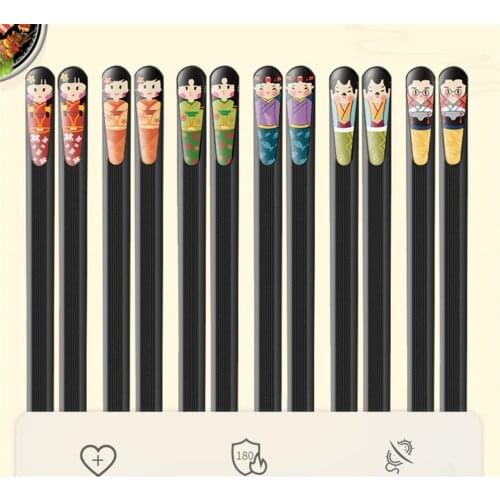 10pair/lot Fiberglass Chopsticks Reusable Dishwasher Safe,Japanese chopstick, 9 1/2 Inches, Colorful chop stick