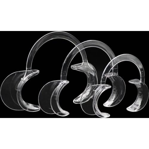 30Pcs Dental Material Orthodontic C Type Transparent Dental Intraoral Cheek Lip Retractor Mouth Opener C-Type SML