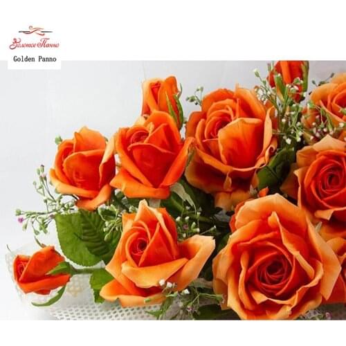 GOLDEN PANNO Diamond Painting Full Square 5D Diy Daimond Embroidery Diamant Mosaic Sale Displasy Broderie Diamant Blooming roses