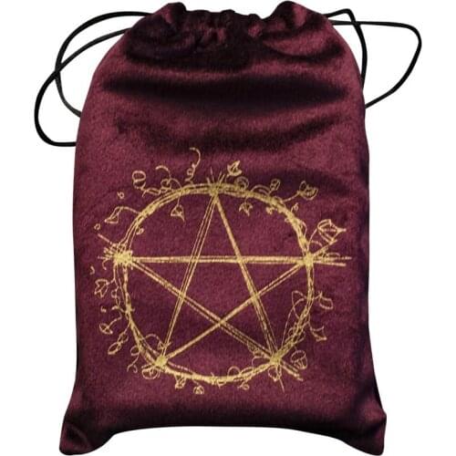 13x18CM Velvet Tarot Storage Bag Board Games Tarot Card Embroidery Drawstring Package Deck Tarot Cards Container Bags Game