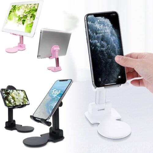 Besegad Universal Cell Phone Stand Foldable Adjustable Desktop Phone Tablet Holder Mount for Apple Android Phone