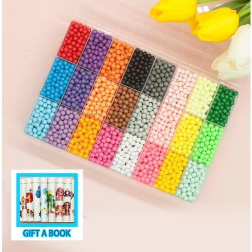 Beads Puzzle Crystal DIY Water Spray Beads Perlen Set Ball Games 3D Handmade Magic Toys for Children Water Mist Magic Beads Kids