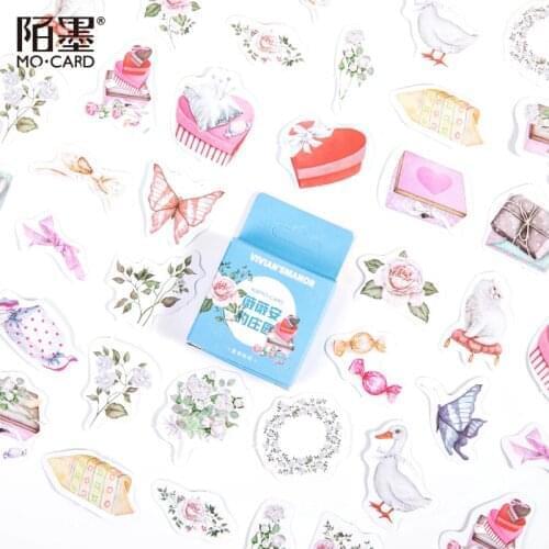 45 pcs/Box Vivien Flowers Manor Garden DIY Decorative Stickers To Do List Decoration Life Records