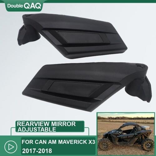 For Can Am Maverick X3 2017 2018 For Suzuki Quadracer 450 2006-2009 UTV Side View Mirrors Rearview Mirror Adjustable