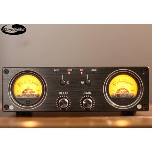 VU1-PRO microphone pickup VU meter voice control level meter RCA/XLR audio switcher atmosphere light