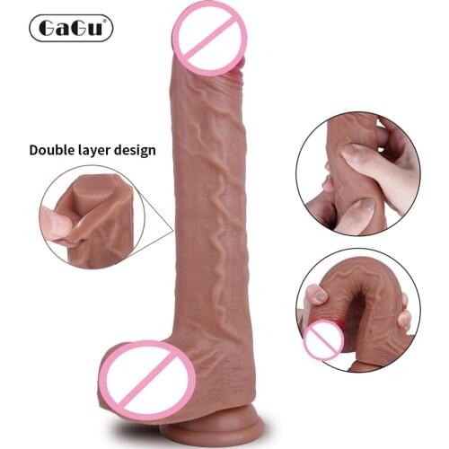 GaGu 25cm Giant Silicone Soft Dildo Thick Huge Dildo Extreme Big Realistic Dildo Anal Suction Cup Adult Sex Product For Women