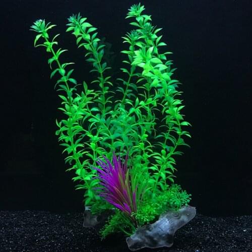 Hot Sale Artificial Aquarium Plant Decoration Fish Tank Submersible Flower Grass Decor Ornament 26-30cm 9 Styles Optional