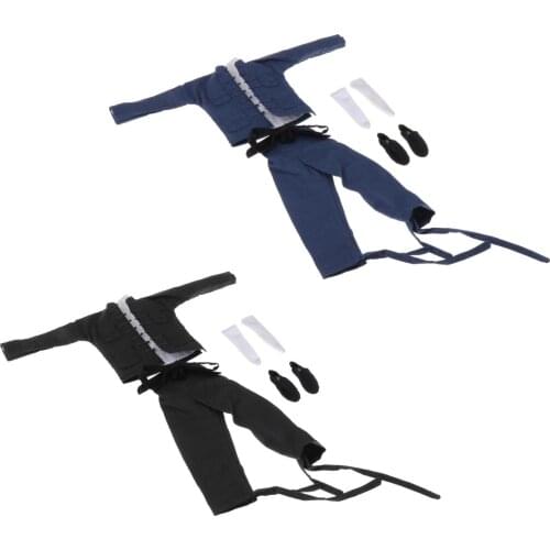 Custom 1/6 Chinese Kongfu Costum Set Tang Suit for 12" Figure Model Parts