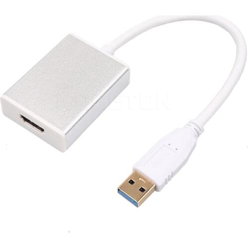 Kebidu New USB 3.0 To HDMI-compatible Graphic Adapter Male to Female Converter For HDTV LCD PC Laptop Audio Video