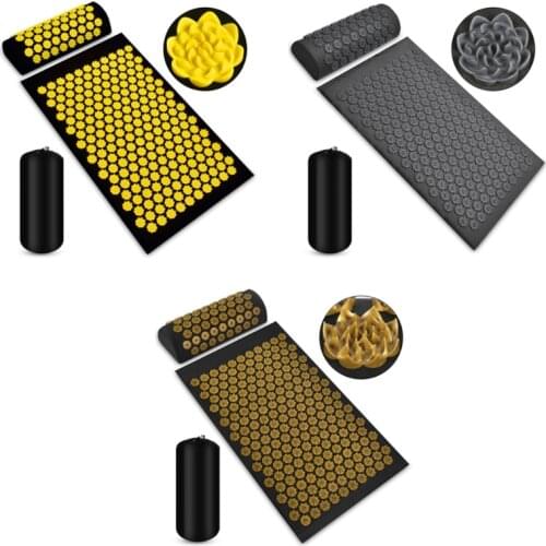 Durable Reflexology Neck Back Massage Pad Lotus Acupressure Mat Stress Relax Pad Massage Tools Equipment